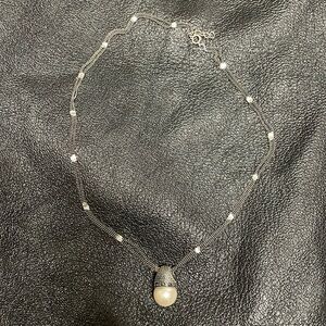 Sterling Marcasite pearl necklace